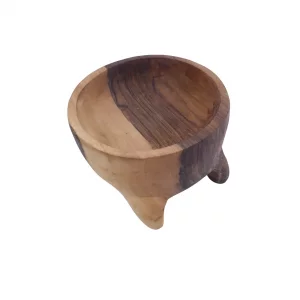 کاسه چوبی دست ساز پایه دار قطر 15 کد WD6011