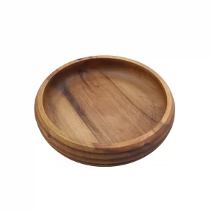 کاسه چوبی خمره ای خط دار قطر 25 کد WD6032