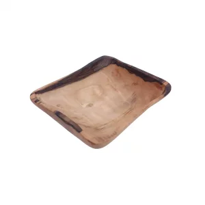 کاسه چوبی شکلات خوری مربع کد WD6035