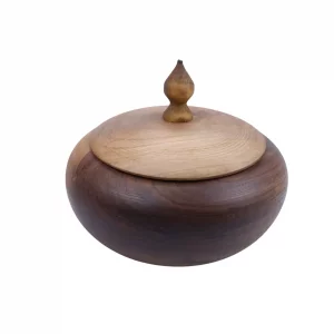 شکلات خوری چوبی گرد ساده کد WD6014