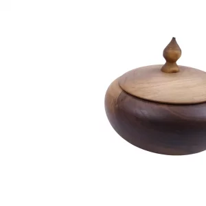 شکلات خوری چوبی گرد ساده کد WD6014