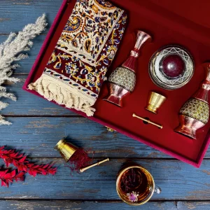 پک هدیه صنایع دستی و زعفران مدل شاهکار کد PZ150