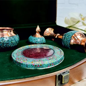 پک هدیه صنایع دستی و زعفران مدل فیروزه کد PZ149