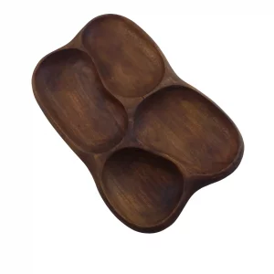 سینی اردور چوبی دفرمه طرح مربع کد WD6061