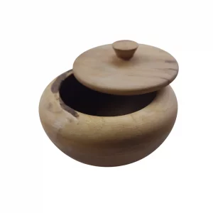 قندان چوبی خمره ای ساده کد WD6086