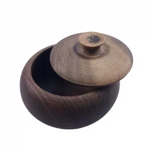 قندان چوبی خمره ای ساده کد WD6092