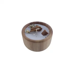 شمع پیاله چوبی کد WD6109