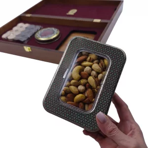 پک هدیه تخته نرد آجیل و زعفران لارا کد PY5551