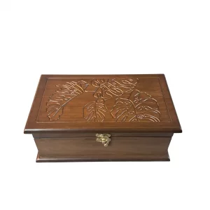 جعبه قاشق و چنگال طرح برگ کد BT053