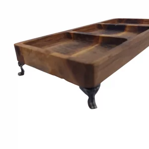 اردو خوری چوبی سه خانه پایه فلز کد WD6153