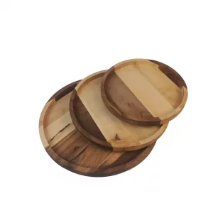 سینی چوبی گرد ساده سه سایز کد WD6163