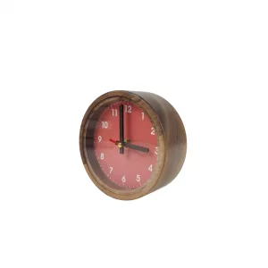 ساعت چوبی رومیزی گرد کد WD6169