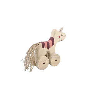 عروسک چوبی اسب چرخدار کد WD6171