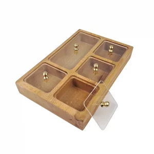 جعبه پذیرایی مستطیل چوب راش کد WD6247