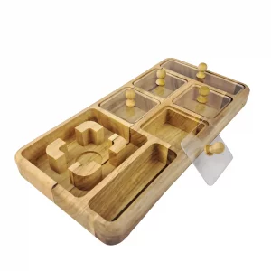 جعبه پذیرایی مستطیل وارمردار گردو  کد WD6246