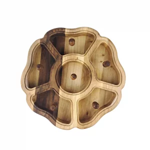 جعبه پذیرایی 7 خانه  گردو  کد WD6245