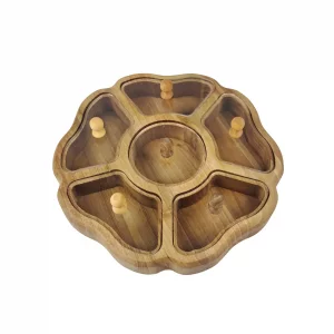 جعبه پذیرایی 7 خانه  گردو  کد WD6245