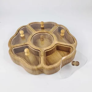 جعبه پذیرایی 7 خانه  گردو  کد WD6245