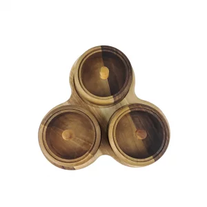 جعبه پذیرایی نگین 3 دایره با استند گردو  کد WD6243