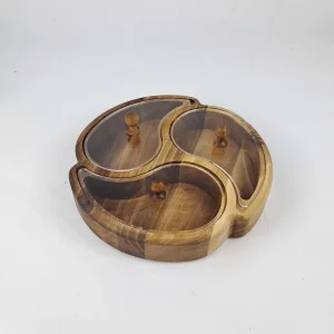 جعبه پذیرایی ترمه متوسط گردو  کد WD6240