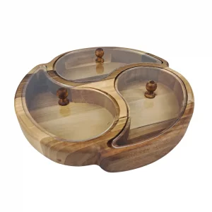 جعبه پذیرایی ترمه متوسط گردو  کد WD6240