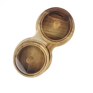 جعبه پذیرایی گرد دوخانه با استند گردو  کد WD6239