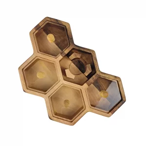 جعبه پذیرایی زنبوری 5 خانه وارمردار گردو  کد WD6235