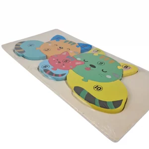 پازل چوبی کودک طرح گربه کد WD6232