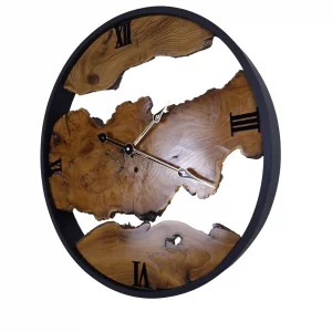 ساعت دیواری روستیک و فلز قطر 60 سانتی  کد WD6131