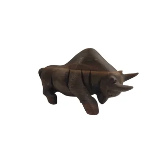 مجسمه چوبی طرح گاومیش  کد WD6253