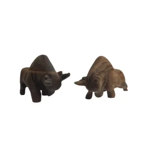 مجسمه چوبی طرح گاومیش  کد WD6253