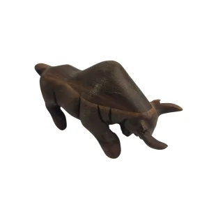 مجسمه چوبی طرح گاومیش  کد WD6253