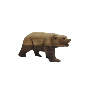 مجسمه چوبی طرح خرس  کد WD6254