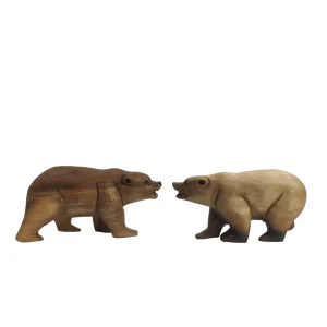 مجسمه چوبی طرح خرس  کد WD6254