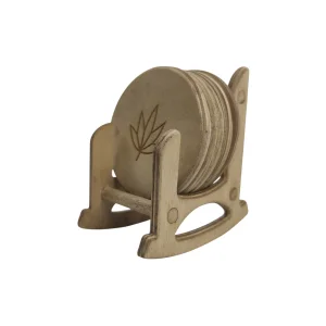 ست زیر لیوانی چوبی طرح صندلی  کد WD6257