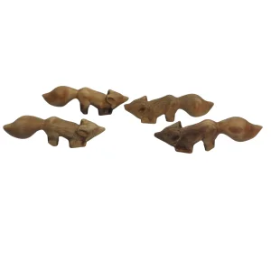 مجسمه چوبی طرح روباه کد WD6261