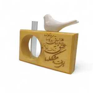 گلدان چوبی شیشه دار کد WD6267