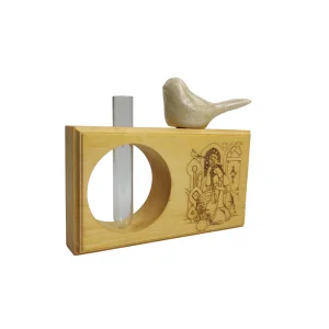 گلدان چوبی شیشه دار کد WD6267