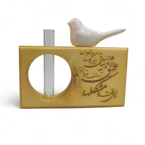 گلدان چوبی شیشه دار کد WD6267