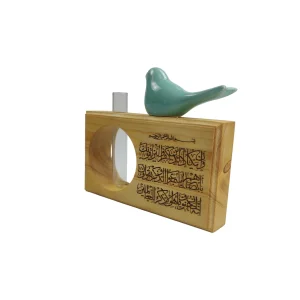 گلدان چوبی شیشه دار کد WD6267