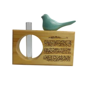 گلدان چوبی شیشه دار کد WD6267