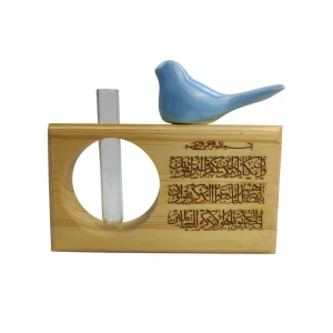 گلدان چوبی شیشه دار کد WD6267