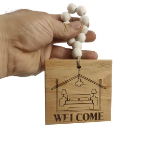 نشانگر چوبی مهره دار طرح مربع کد WD6268