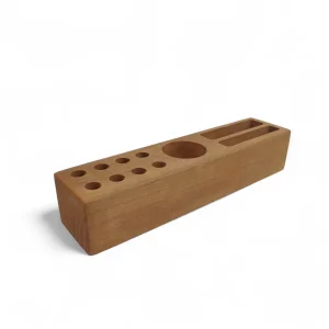 استند موبایل و جا قلمی چوبی طرح مستطیل کد SE5514