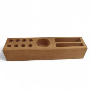 استند موبایل و جا قلمی چوبی طرح مستطیل کد SE5514