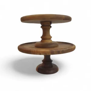 شیرین خوری گرد پایه دار چوبی در چند سایز کد WD6275