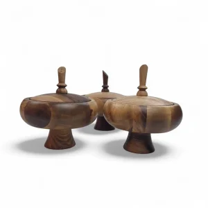 شکلات خوری چوبی پایه دار قطر 15 کد WD6302