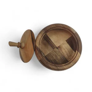 شکلات خوری چوبی پایه دار قطر 15 کد WD6302