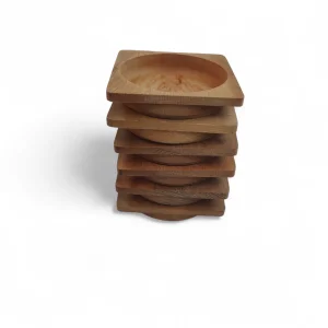 پیاله چوبی مربع کد WD6303