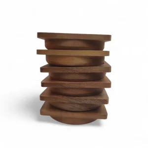 پیاله چوبی مربع کد WD6303